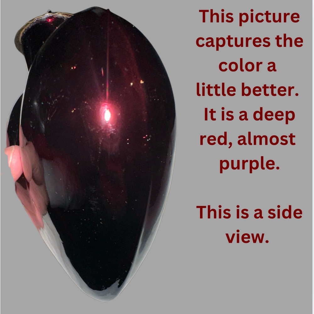 German Kugel Hand-blown Art Glass Red/Burgandy Heart Vintage ornament crackle - Picture 15 of 16